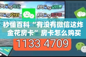 一分钟实测分享“微信怎样开炸 金花房间”详细房卡怎么购买教程