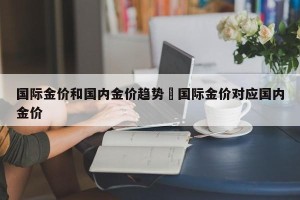 国际金价和国内金价趋势›国际金价对应国内金价