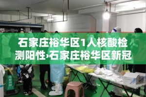石家庄裕华区1人核酸检测阳性›石家庄裕华区新冠阳性