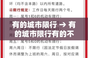 有的城市限行 → 有的城市限行有的不限