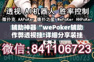 辅助神器“wePoker辅助作弊透视挂!详细分享装挂步骤
