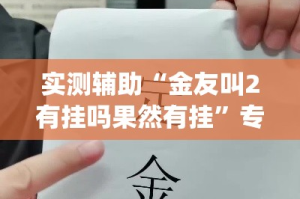 实测辅助“金友叫2有挂吗果然有挂”专业师傅带你一起了解(确实有挂