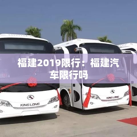 福建2019限行：福建汽车限行吗