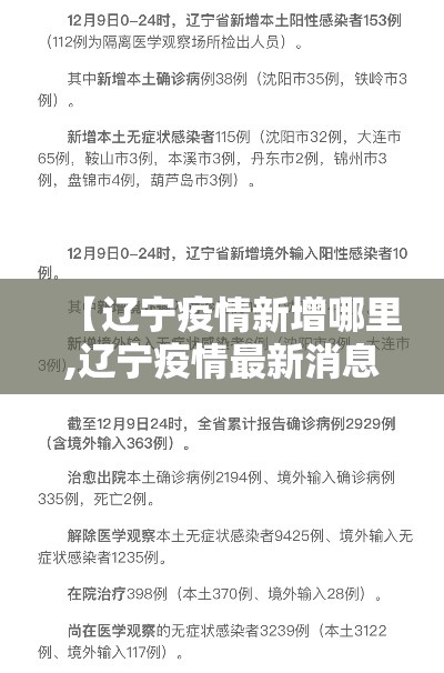 【辽宁疫情新增哪里,辽宁疫情最新消息新增一例在哪里】 【辽宁疫情新增哪里,辽宁疫情最新消息新增一例在哪里】