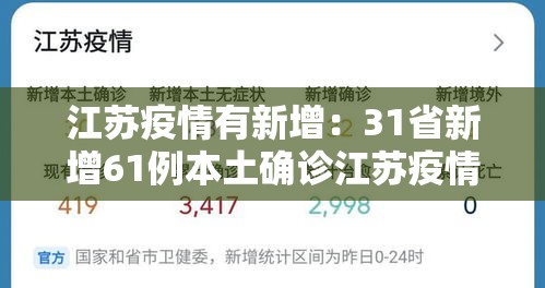 江苏疫情有新增:31省新增61例本土确诊江苏疫情 江苏疫情有新增:31省新增61例本土确诊江苏疫情