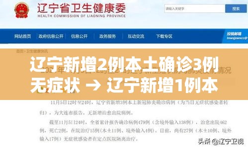辽宁新增2例本土确诊3例无症状 → 辽宁新增1例本土无症状行程 辽宁新增2例本土确诊3例无症状 → 辽宁新增1例本土无症状行程