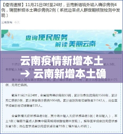 云南疫情新增本土 → 云南新增本土确诊病例2例疫情 云南疫情新增本土 → 云南新增本土确诊病例2例疫情