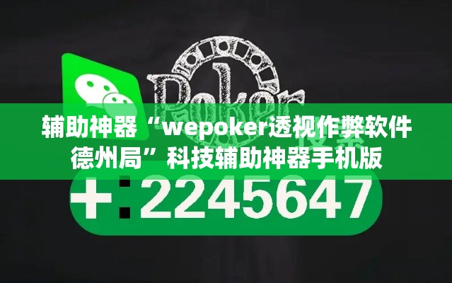 辅助神器“wepoker透视作弊软件德州局	”科技辅助神器手机版
