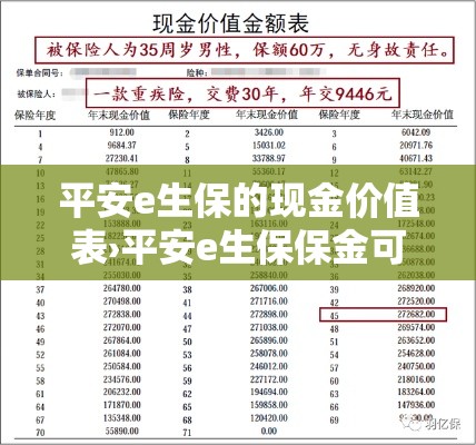 平安e生保的现金价值表›平安e生保保金可以返还吗 平安e生保的现金价值表›平安e生保保金可以返还吗
