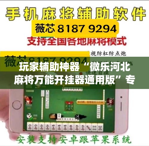 玩家辅助神器“微乐河北麻将万能开挂器通用版”专业师傅带你一起了解(确实有挂