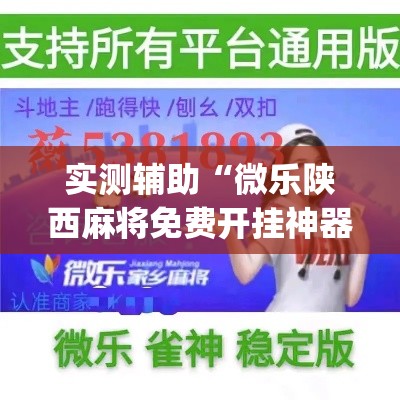 实测辅助“微乐陕西麻将免费开挂神器	”专业师傅带你一起了解(确实有挂