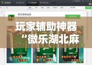 玩家辅助神器“微乐湖北麻将小程序怎么开挂”科技辅助神器手机版