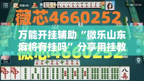 万能开挂辅助“微乐山东麻将有挂吗”分享用挂教程