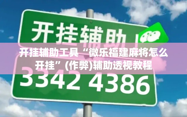 开挂辅助工具“微乐福建麻将怎么开挂”(作弊)辅助透视教程