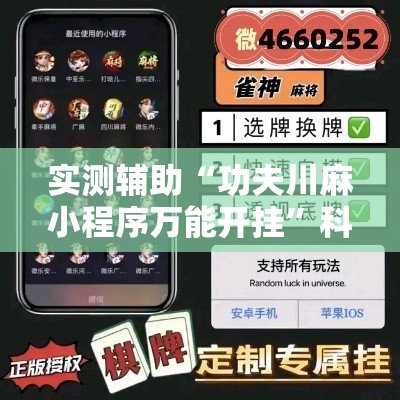 实测辅助“功夫川麻小程序万能开挂”科技辅助神器手机版