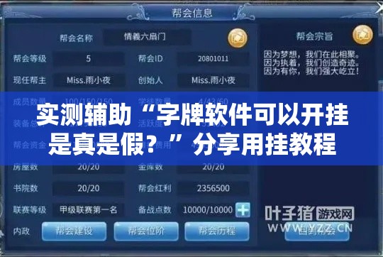 实测辅助“字牌软件可以开挂是真是假？	”分享用挂教程