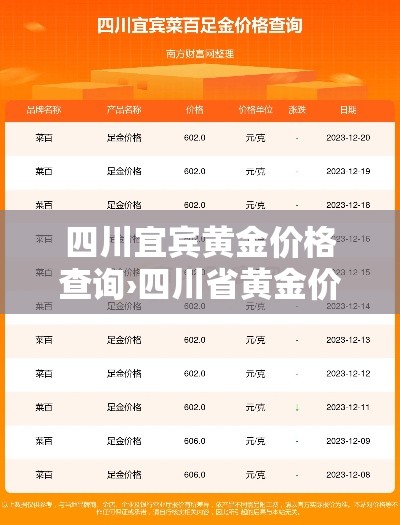 四川宜宾黄金价格查询›四川省黄金价格