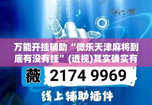万能开挂辅助“微乐天津麻将到底有没有挂”(透视)其实确实有挂