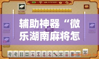 辅助神器“微乐湖南麻将怎么开免费的挂	”分享用挂教程