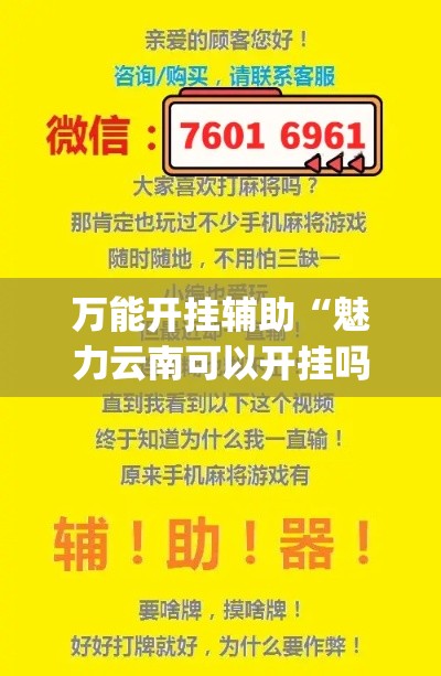 万能开挂辅助“魅力云南可以开挂吗有挂”专业师傅带你一起了解(确实有挂