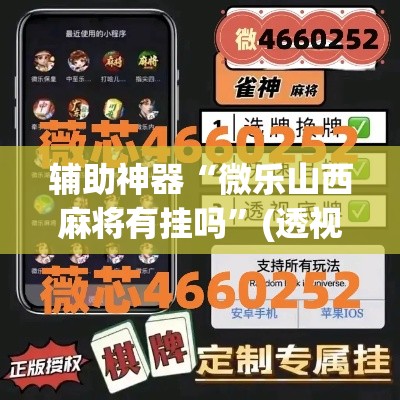 辅助神器“微乐山西麻将有挂吗	”(透视)其实确实有挂