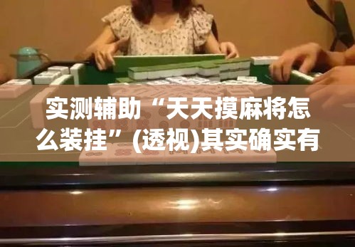实测辅助“天天摸麻将怎么装挂”(透视)其实确实有挂