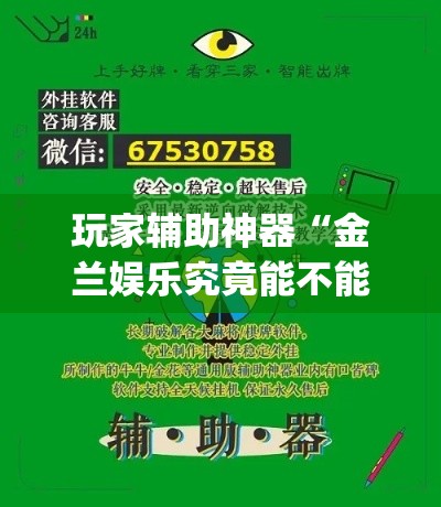 玩家辅助神器“金兰娱乐究竟能不能开挂”(作弊)辅助透视教程