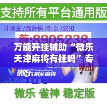 万能开挂辅助“微乐天津麻将有挂吗”专业师傅带你一起了解(确实有挂