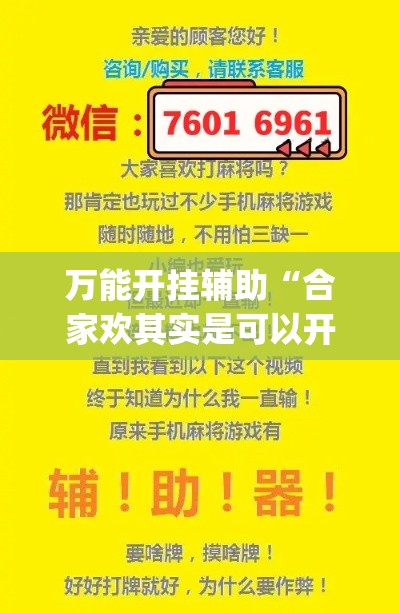 万能开挂辅助“合家欢其实是可以开挂”专业师傅带你一起了解(确实有挂