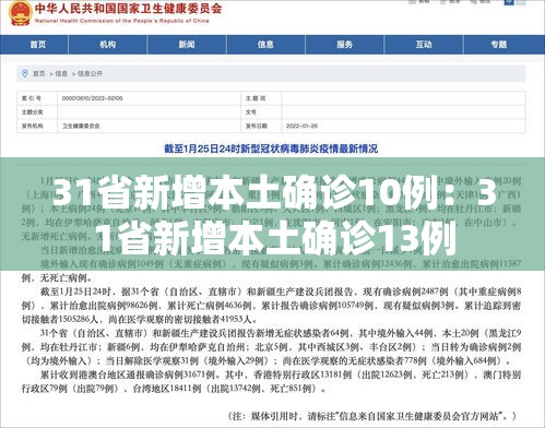 31省新增本土确诊10例:31省新增本土确诊13例 31省新增本土确诊10例:31省新增本土确诊13例