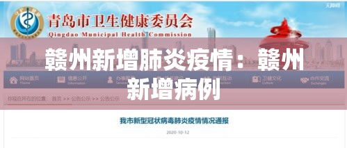 赣州新增肺炎疫情：赣州新增病例